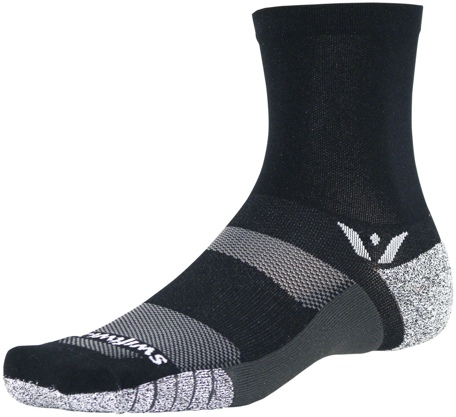 Swiftwick Flite XT Mid Crew Socks - 5", Black, X-Large
