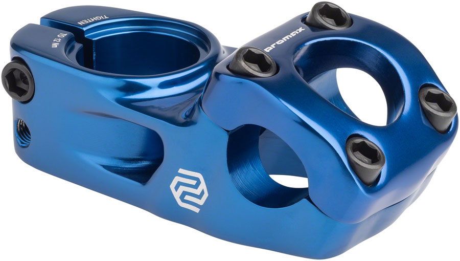 Promax Impact BMX Stem - 48mm, Top Load, Blue | Bikeparts.Com