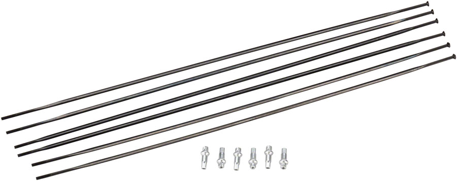 DT Swiss PR1600 DiCut 21 DB Spoke Kit: Front & Rear, Black 