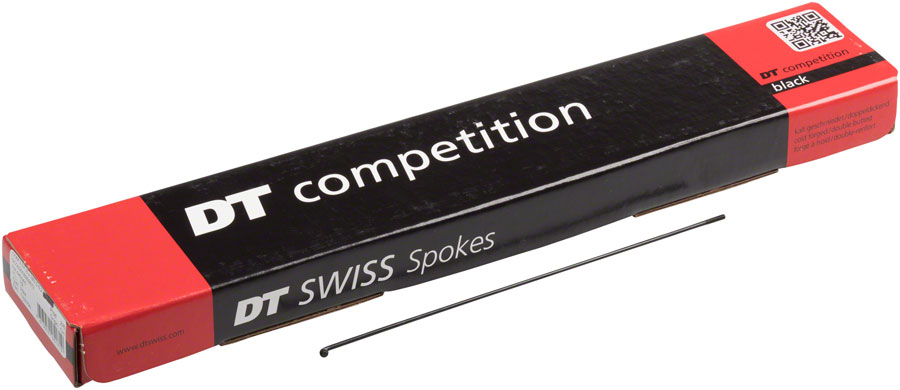 DT Swiss Competition Spoke: 2.0/1.8/2.0mm, 287mm, J-bend, Black, Box of 100