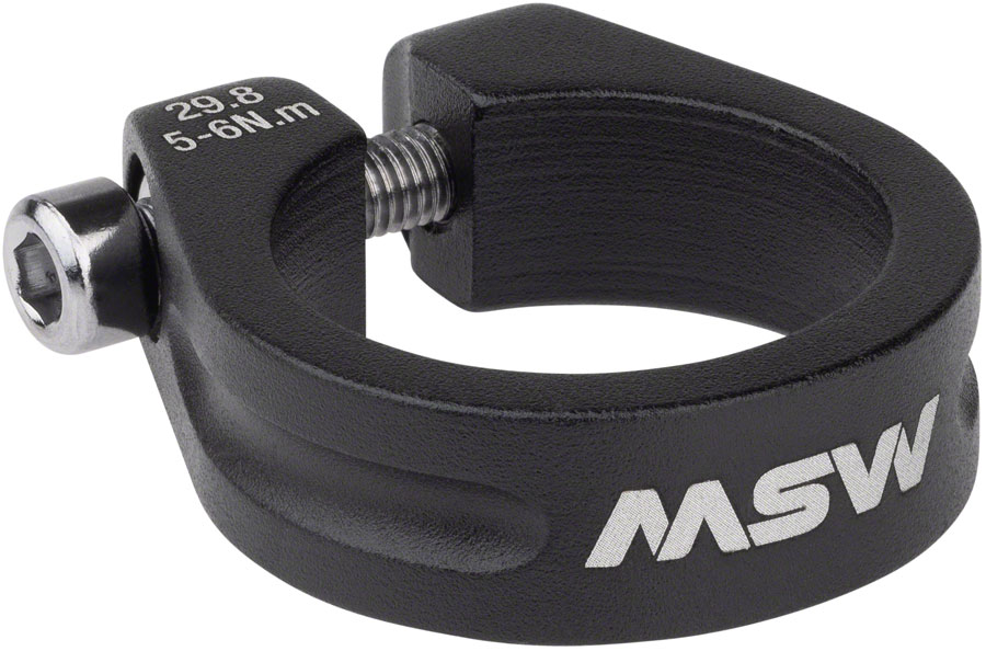 MSW Seatpost Clamp - 29.8mm, Bolt-On, Black