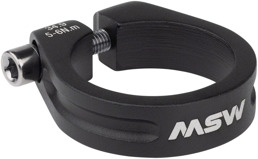 MSW Seatpost Clamp - 34.9mm, Bolt-On, Black