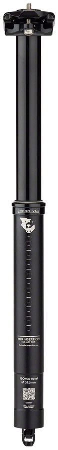 Wolf Tooth Resolve Dropper Seatpost - 31.6, 160mm Travel, Black, Rev 1 