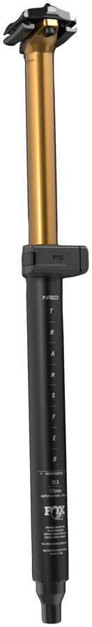 FOX Transfer Factory Neo Wireless Dropper Seatpost - 30.9 mm, 100 mm, Internal Routing, Kashima Coat