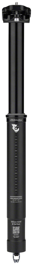 Wolf Tooth Resolve Dropper Seatpost - 34.9, 160mm Travel, Black, Rev 2 