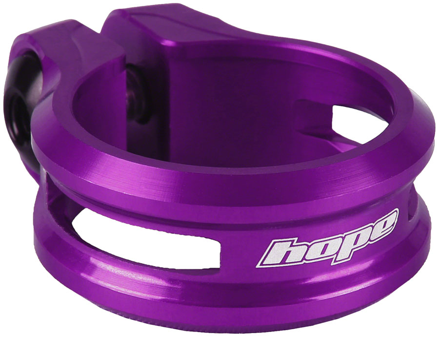 Hope Seatpost Clamp - 34.9mm, Bolt-On, Purple