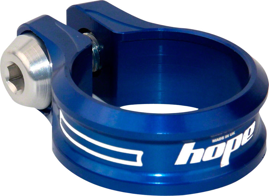 Hope Seatpost Clamp - 31.8mm, Bolt-On, Blue