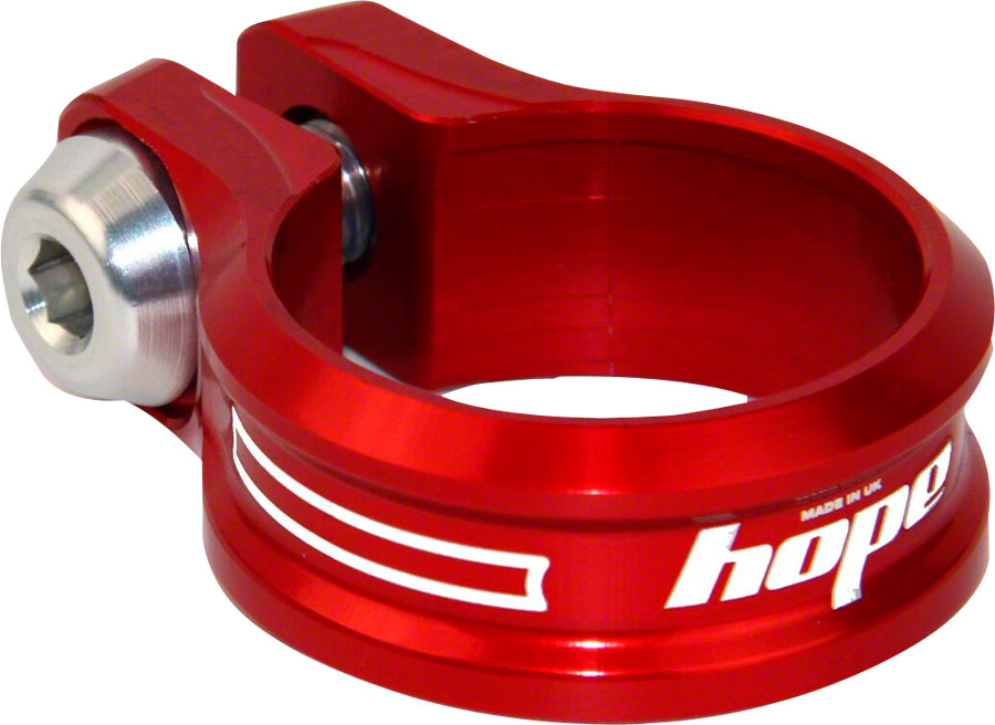 Hope Seatpost Clamp - 31.8mm, Bolt-On, Red