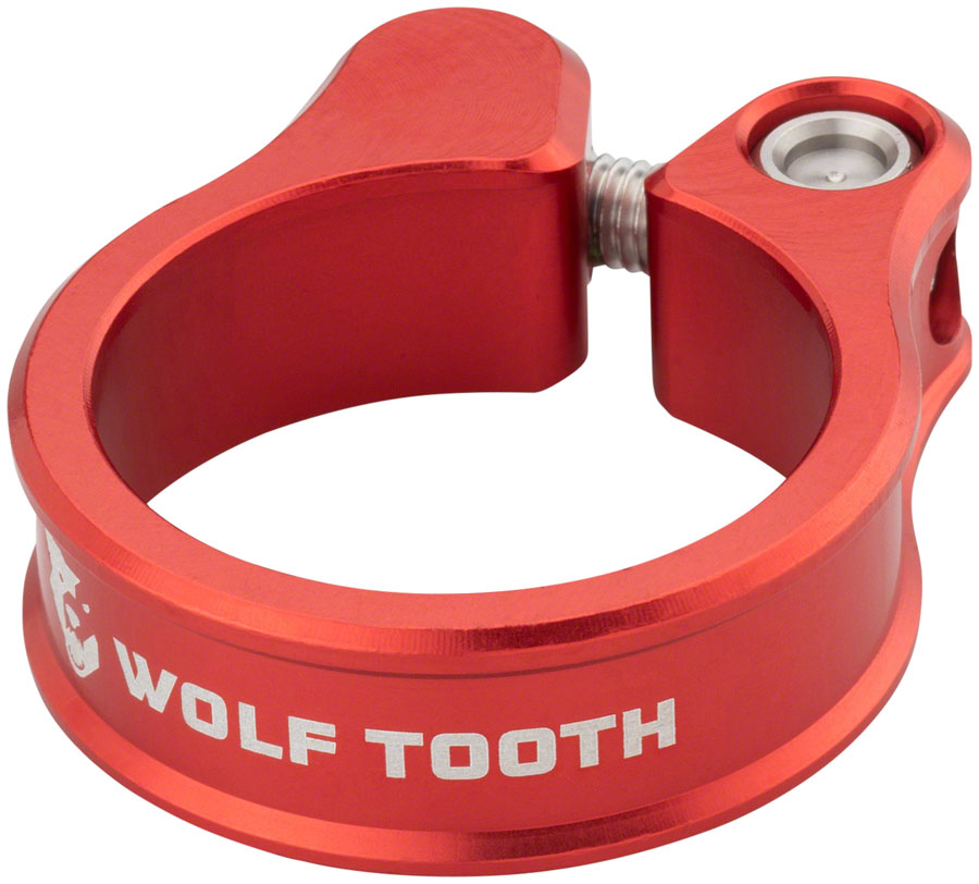 Wolf Tooth Seatpost Clamp - 28.6mm, Bolt-On, Red