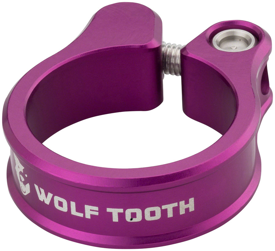 Wolf Tooth Seatpost Clamp - 28.6mm, Bolt-On, Purple 