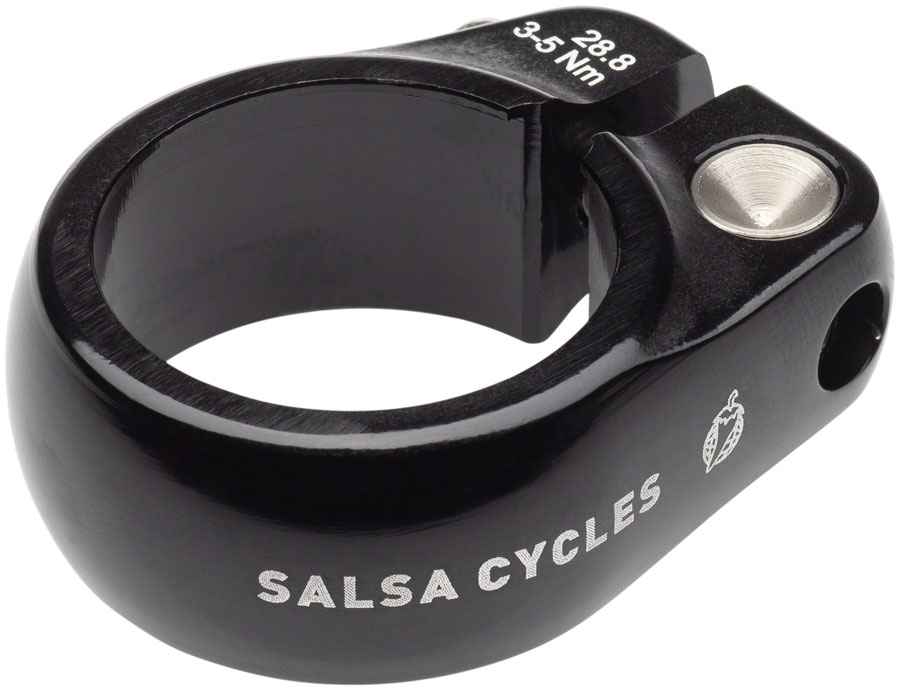 Salsa Lip-Lock Seatpost Clamp - 28.8mm, Bolt-On, Black