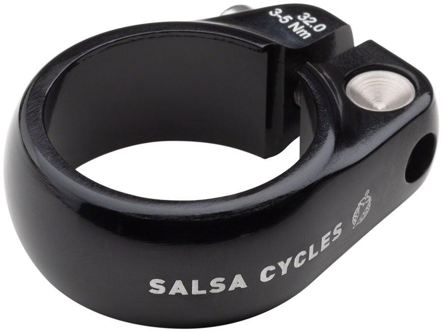 Salsa Lip-Lock Seatpost Clamp - 32.0mm, Bolt-On, Black