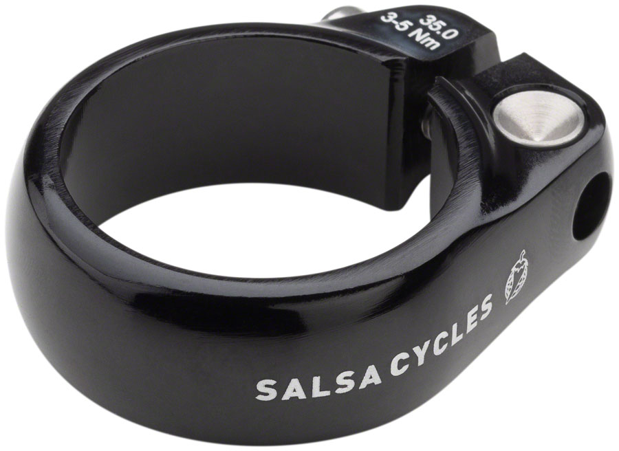 Salsa Lip-Lock Seatpost Clamp - 35.0mm, Bolt-On, Black