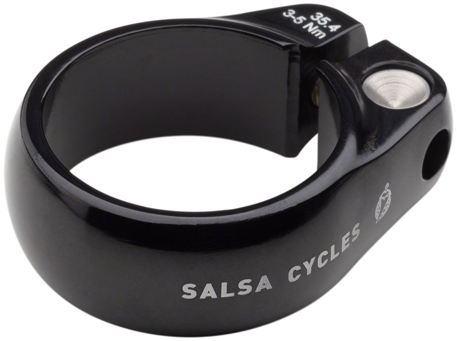 Salsa Lip-Lock Seatpost Clamp - 35.4mm, Bolt-On, Black