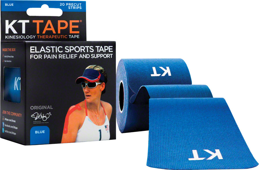 KT Tape Kinesiology Therapeutic Body Tape: Roll of 20 Strips, Blue