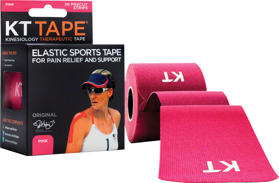 KT Tape Kinesiology Therapeutic Body Tape: Roll of 20 Strips, Pink