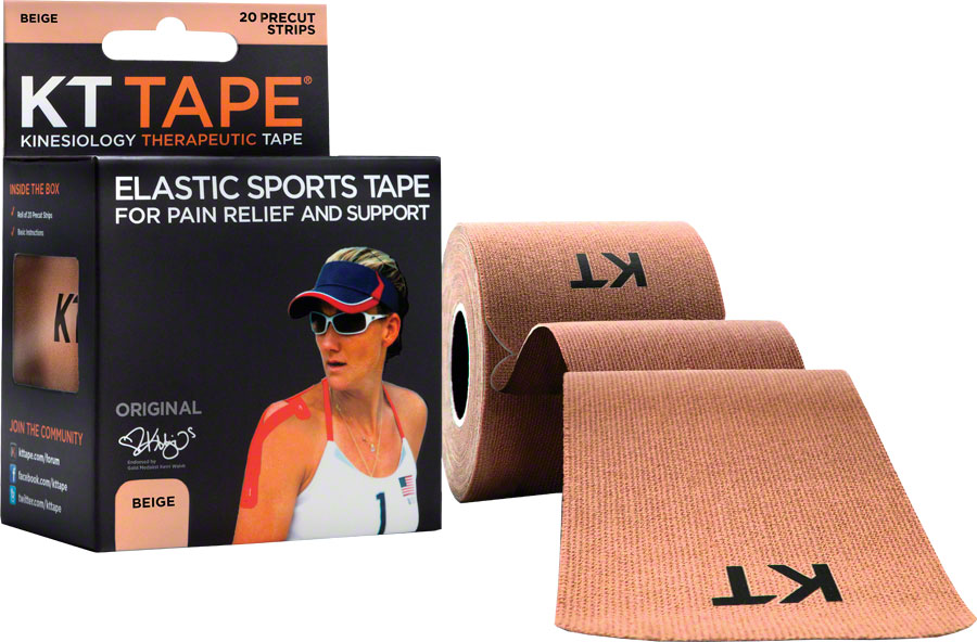 KT Tape Kinesiology Therapeutic Body Tape: Roll of 20 Strips, Beige