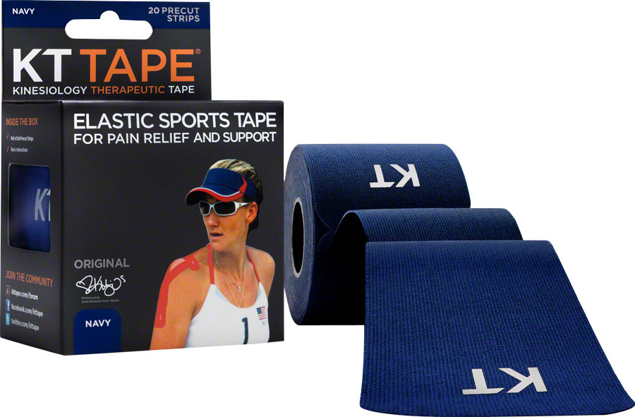 KT Tape Kinesiology Therapeutic Body Tape: Roll of 20 Strips, Navy Blue