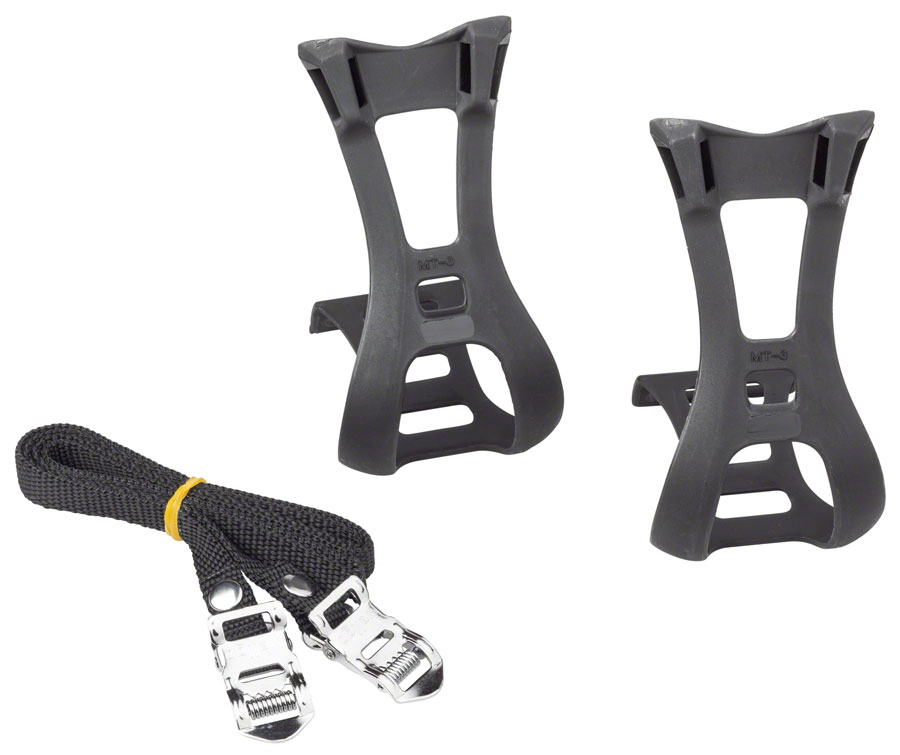 Dimension Toe Clip and Strap Set LG/XL Black 