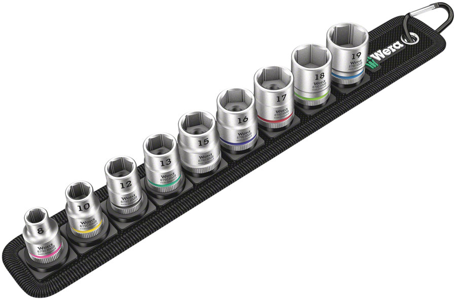 Wera Belt B 4 Zyklop socket set - 3/8" drive, 9 pieces