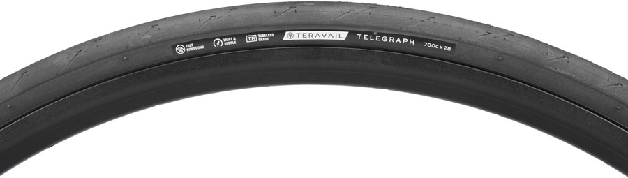 Teravail Telegraph Tire - 700 x 28, Tubeless, Folding, Black, Light and Supple 