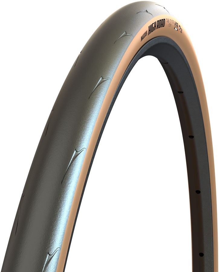 Maxxis High Road Tire - 700 x 25, Clincher, Folding, Black/Tan, HYPR, ZK 