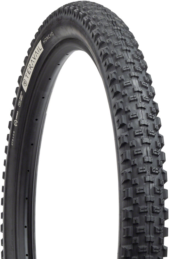 Teravail Honcho Tire - 27.5 x 2.6, Tubeless, Folding, Black, Durable, Grip Compound 