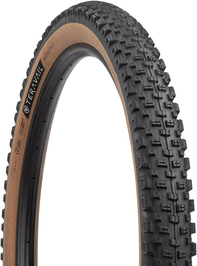 Teravail Honcho Tire - 29 x 2.6, Tubeless, Folding, Tan, Durable, Grip Compound