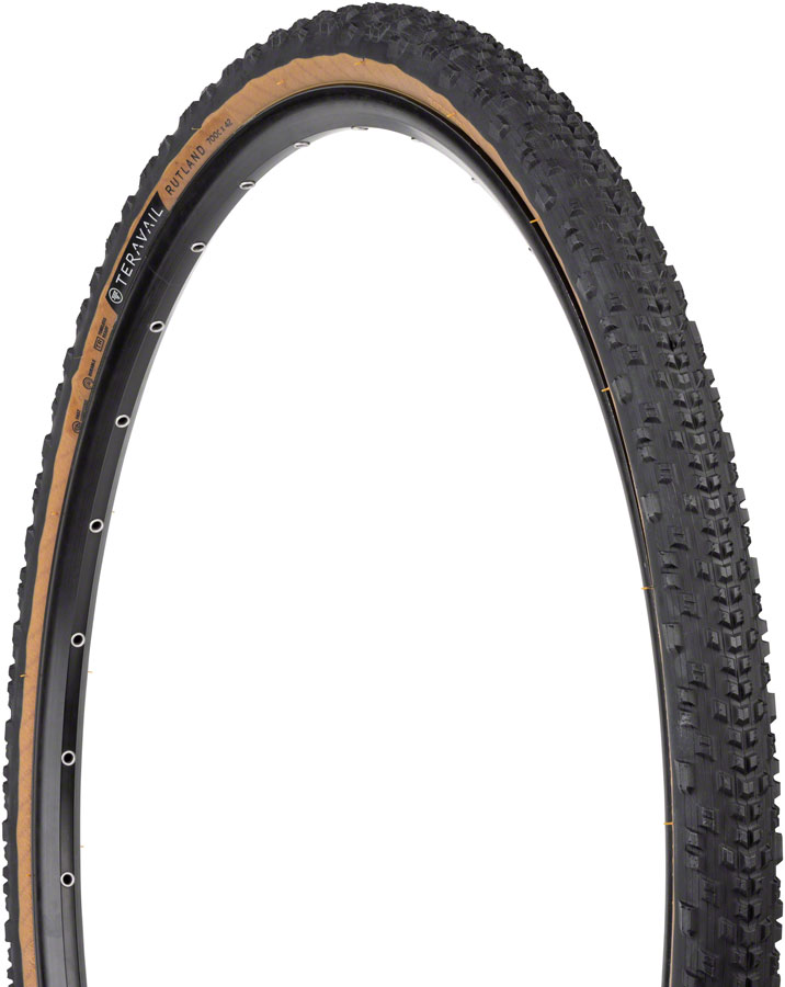 Teravail Rutland Tire - 700 x 42, Tubeless, Folding, Tan, Durable 