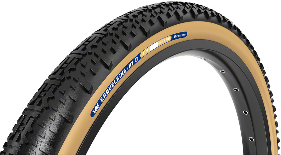 Panaracer GravelKing X1 Plus Tire - 700 x 45, Tubeless, Folding, Black/Brown