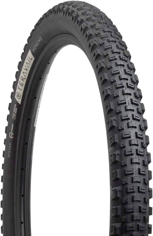 Teravail Honcho Tire - 27.5 x 2.4, Tubeless, Folding, Black, Durable, Grip Compound 
