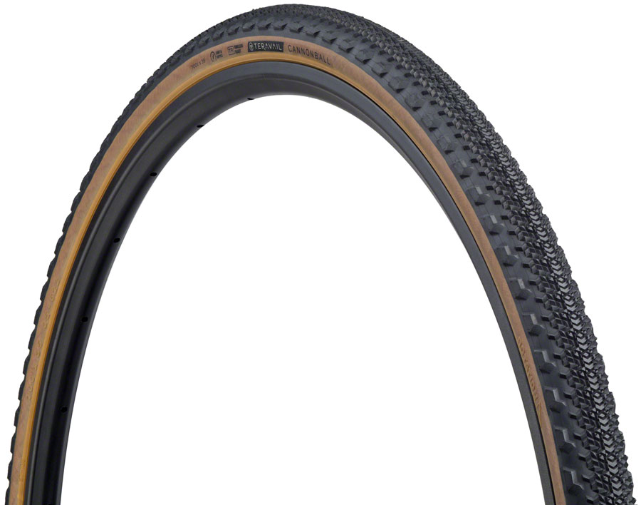 Teravail Cannonball Tire - 700 x 35, Tubeless, Folding, Tan, Light and Supple 
