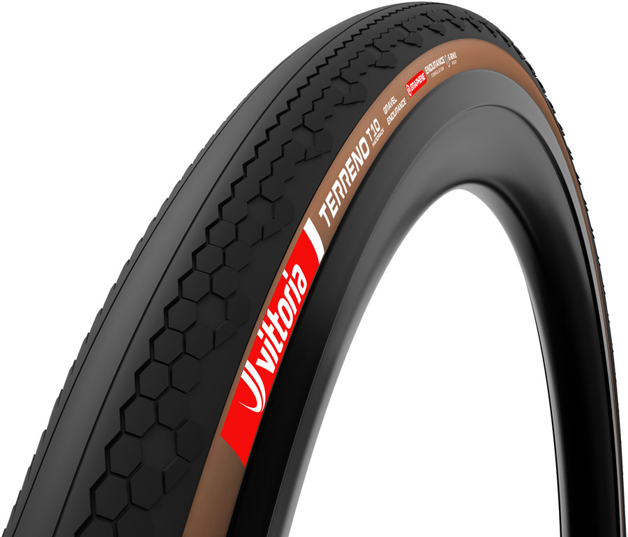Vittoria Terreno T10 Hardpack Tire - 700 x 40, Tubeless, Folding, Black/Brown, Gravel Endurance, Graphene, G2.0, E-Bike