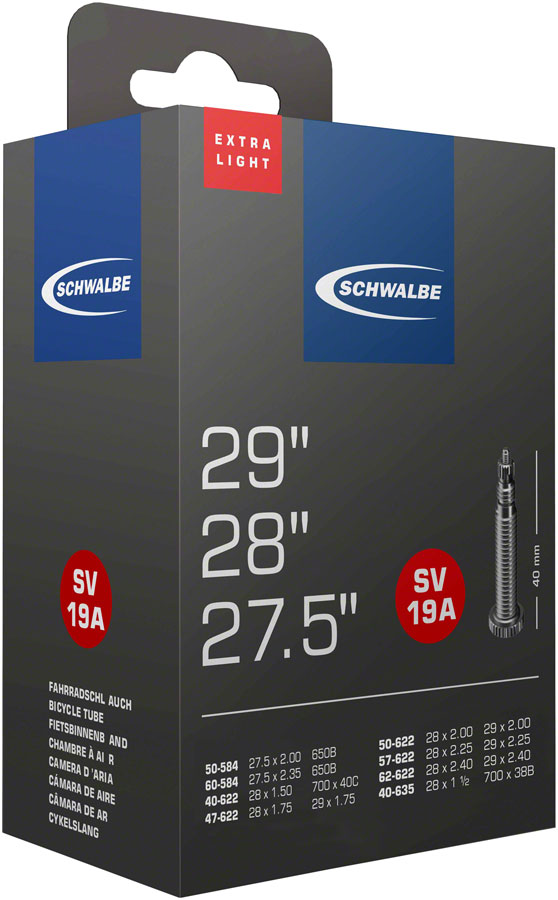 Schwalbe Extra Light Tube - 27.5 x 2.1 - 2.4, 40mm Presta Valve 