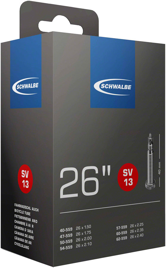 Schwalbe Standard Tube - 26 x 1.5 - 2.5, 40mm Presta Valve 