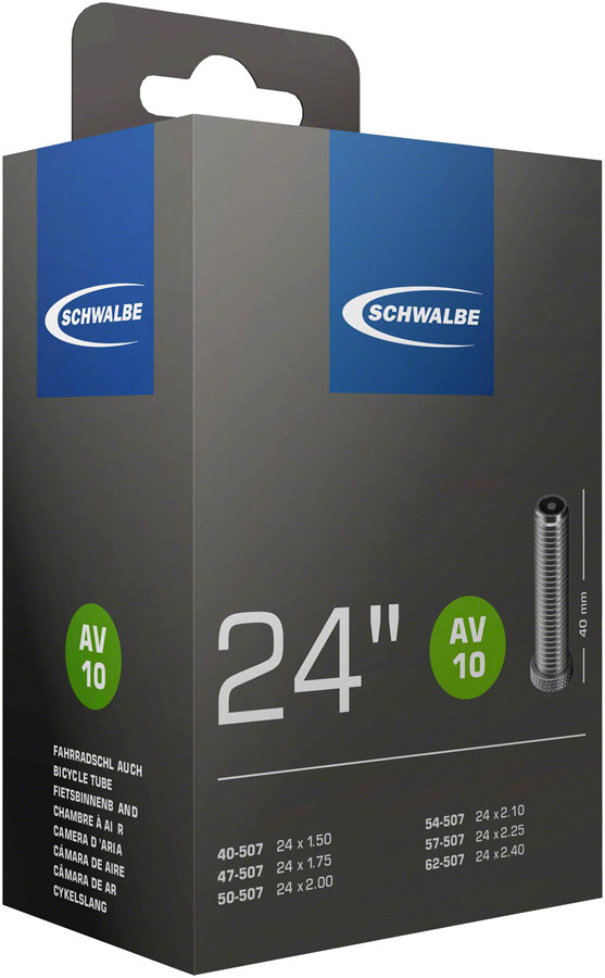 Schwalbe Standard Tube - 24 x 1.5 - 2.5, 40mm Schrader Valve 