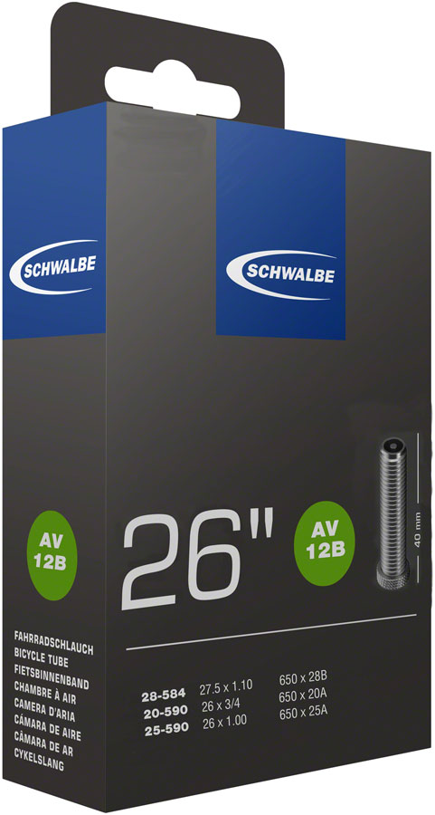 Schwalbe Standard Tube - 26 x 1 - 1.5/650 x 23mm, 40mm Schrader Valve 