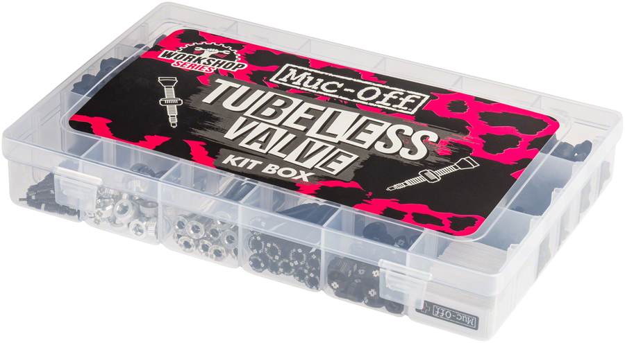 Muc Off Workshop Tubeless Valve Box Silver Black Bikeparts.Com