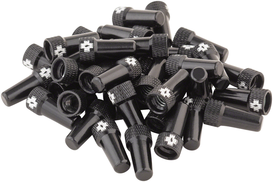 Muc-Off Tubeless Valve Box Refill - Black Cap, Pack of 40