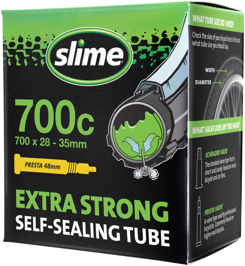 Slime Self-Sealing Tube - 700 x 28 -35mm, 48mm Presta Valve