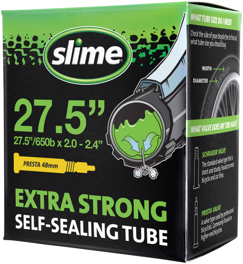 Slime Self-Sealing Tube - 27.5 x 2 - 2.4, 48mm Presta Valve