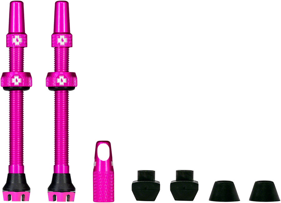 Muc-Off V2 Tubeless Valve Kit - Pink, 44mm, Pair