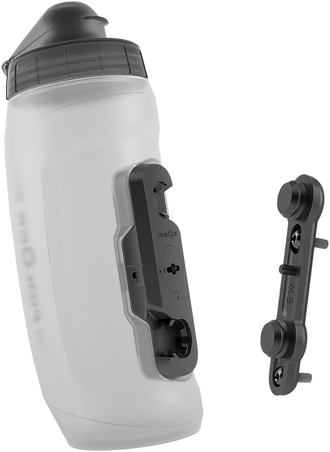 Fidlock TWIST Water Bottle Cage Set - Bike Base Mount, Bolt-On, 590ml, Clear