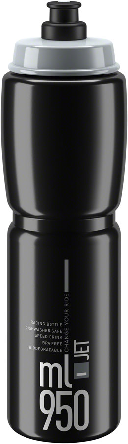 Elite Jet Water Bottle - 950ml, Black/Gray