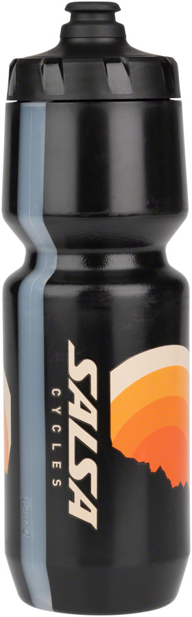 Black Logo Water Bottle  Orange and Black Purist Waterbottle