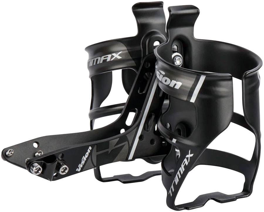 Vision TriMax Rear Hydration System, Aero Mounting, Dual Bottle Setup, Triathlon Use  Black