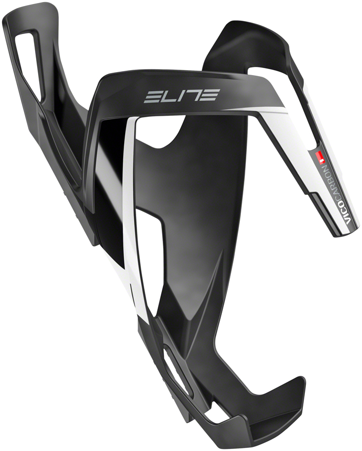 Elite Vico Carbon Water Bottle Cage - Matte Black/White