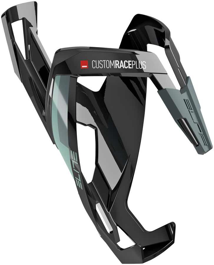 Elite Custom Race Plus Water Bottle Cage - Glossy Black/Green