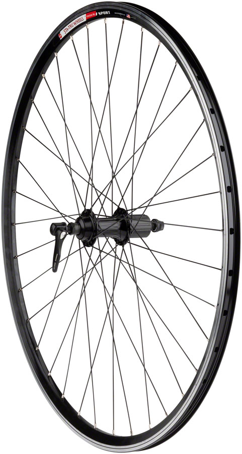 Sta-Tru Double Wall Rear Wheel - 700c, QR, 10 x 130mm, HG 10 MTN, Black, 16.5i