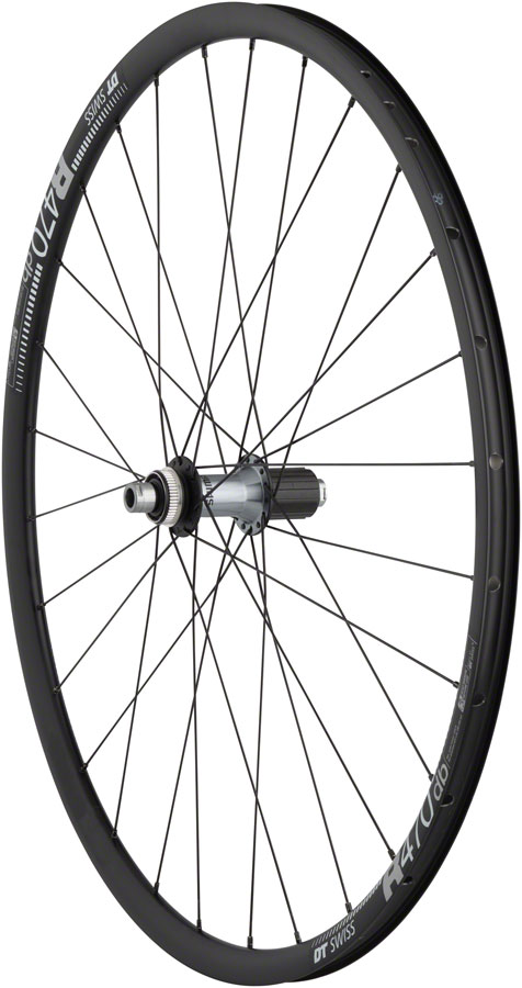 Quality Wheels Ultegra/DT R470db Rear Wheel - 700, 12 x 142mm, Center-Lock, HG 11 MTN, Black